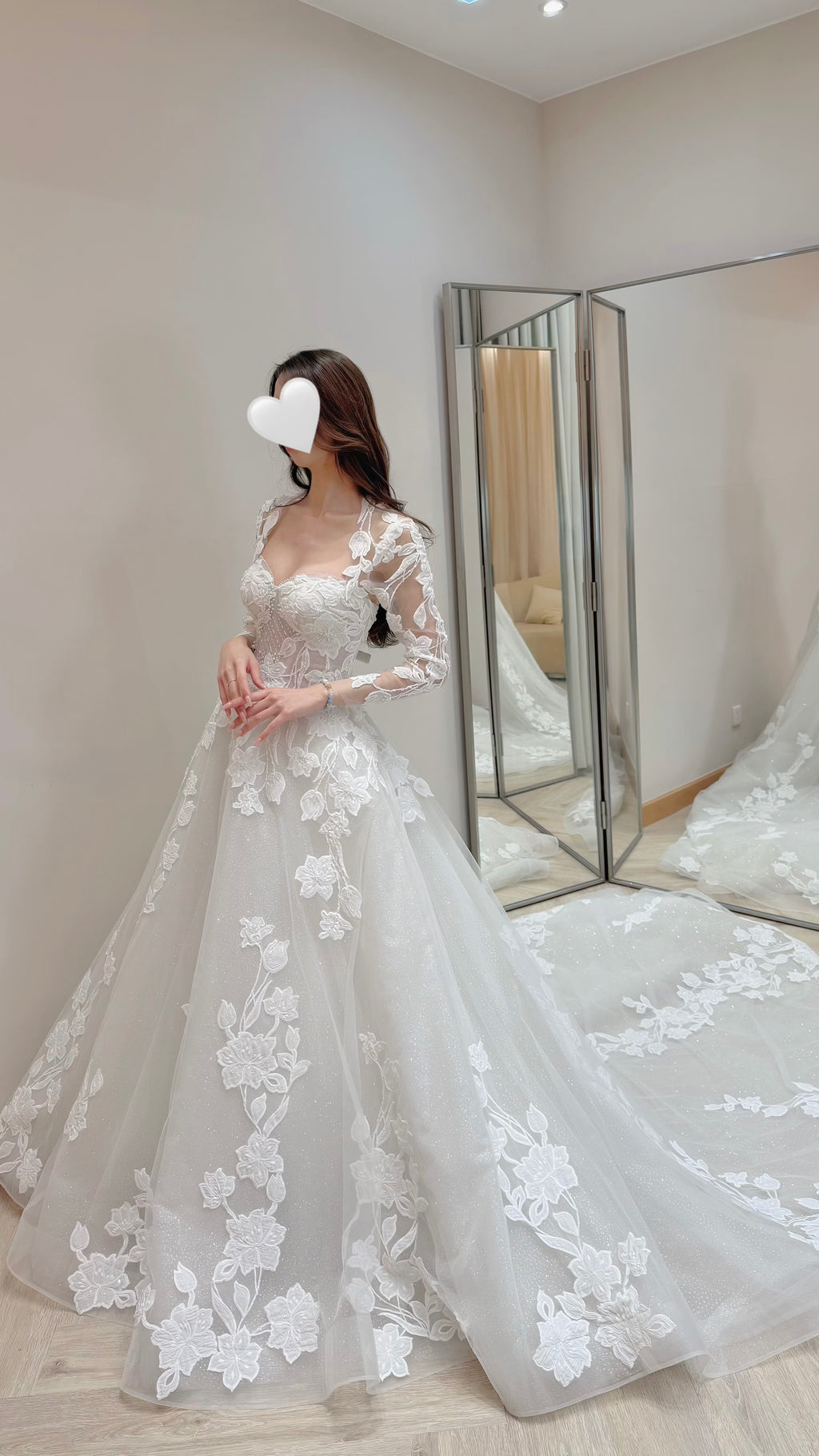 Strapless Sweetheart Glitter Tulle Ball Gown Wedding Dress with Detachable Long Sleeve Bolero