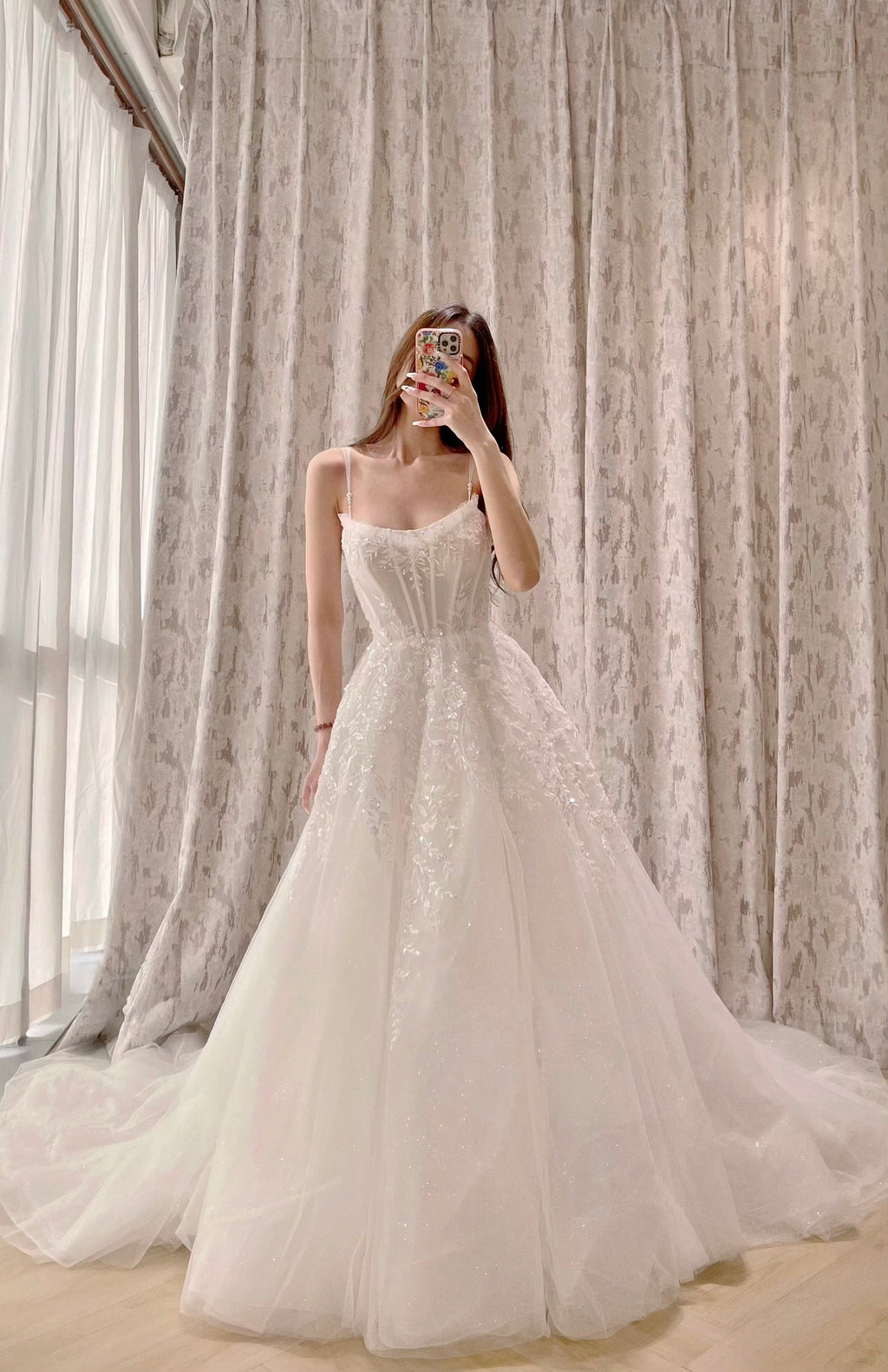 Three-way Sparkle Corset Ball Gown Wedding Dress