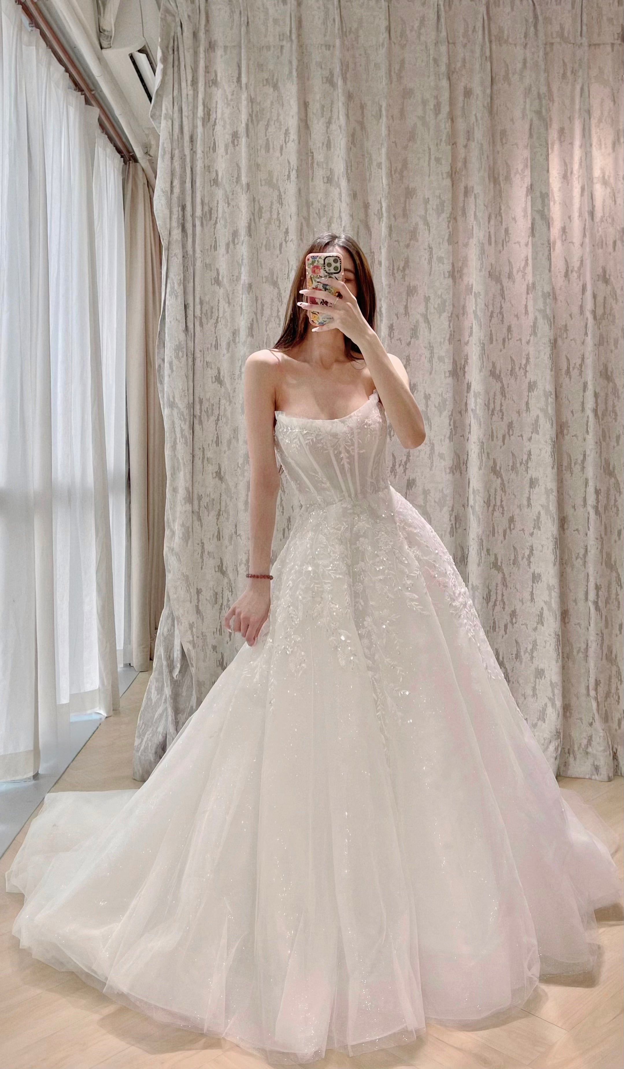 Three-way Sparkle Corset Ball Gown Wedding Dress