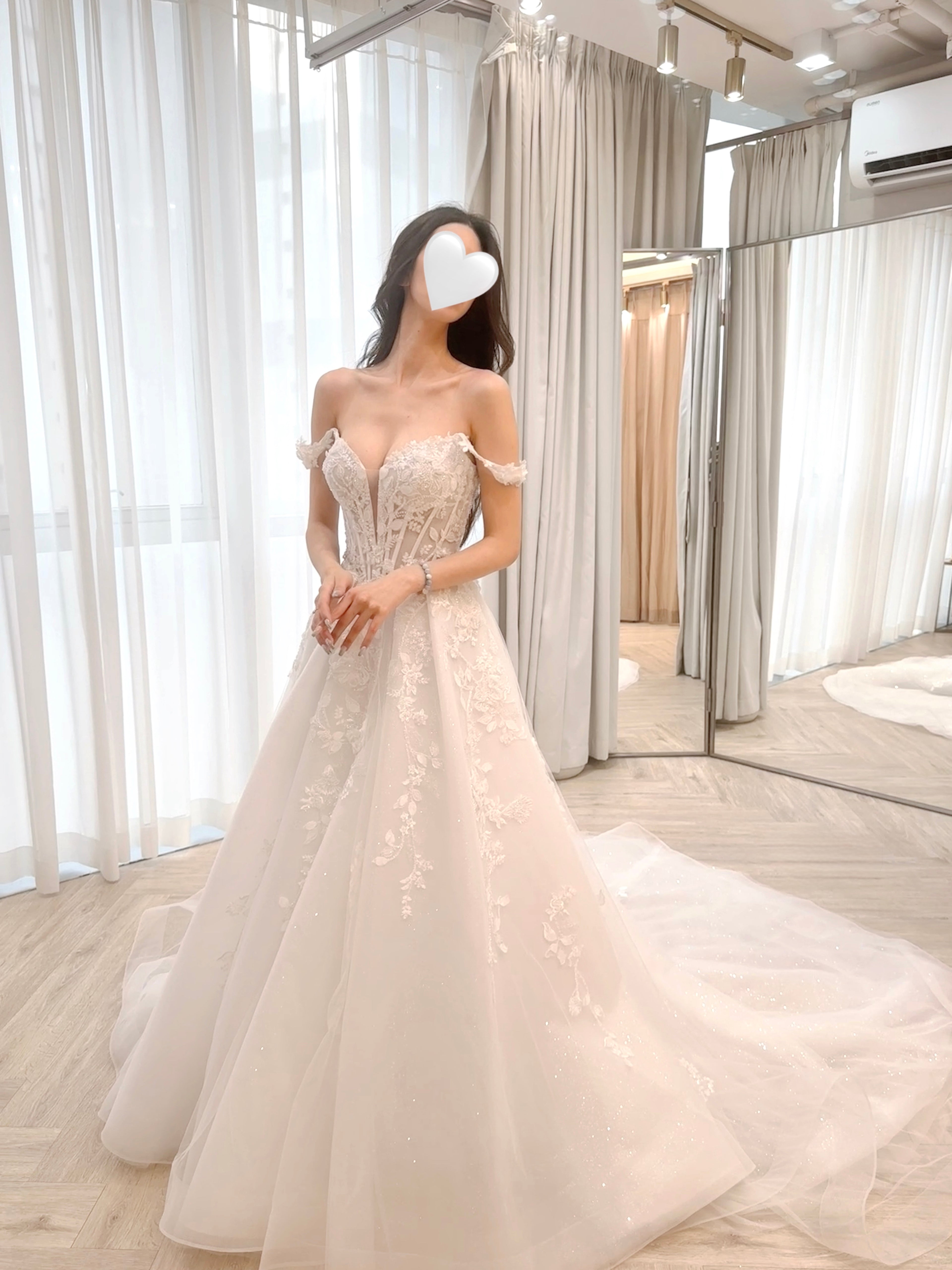Two-way Embellished Corset Ball Gown Wedding Dress