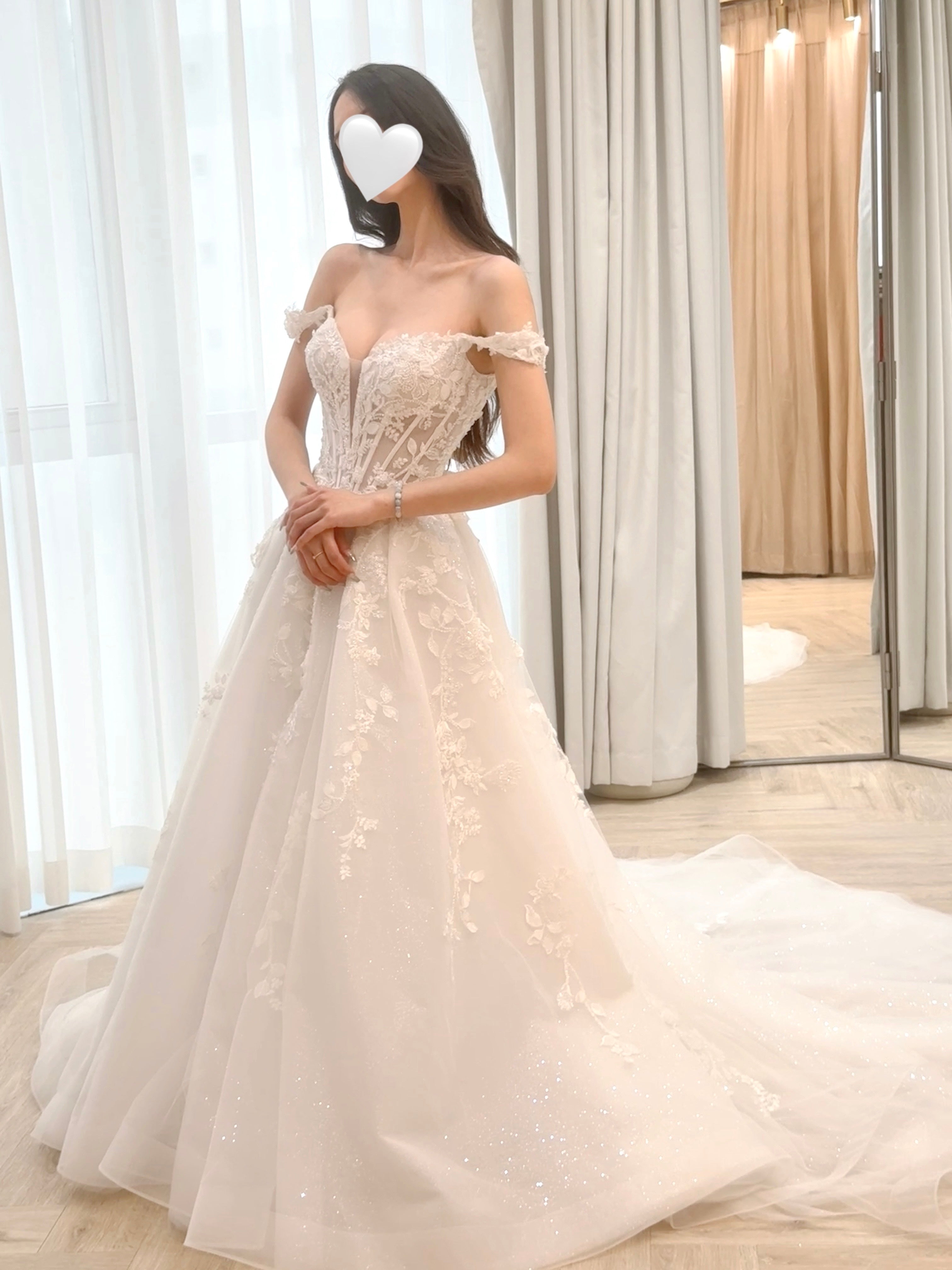 Two-way Embellished Corset Ball Gown Wedding Dress