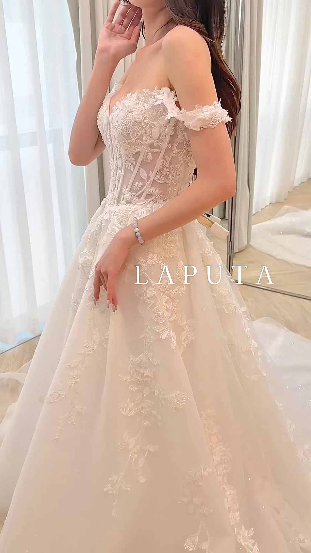 Two-way Embellished Corset Ball Gown Wedding Dress